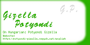 gizella potyondi business card